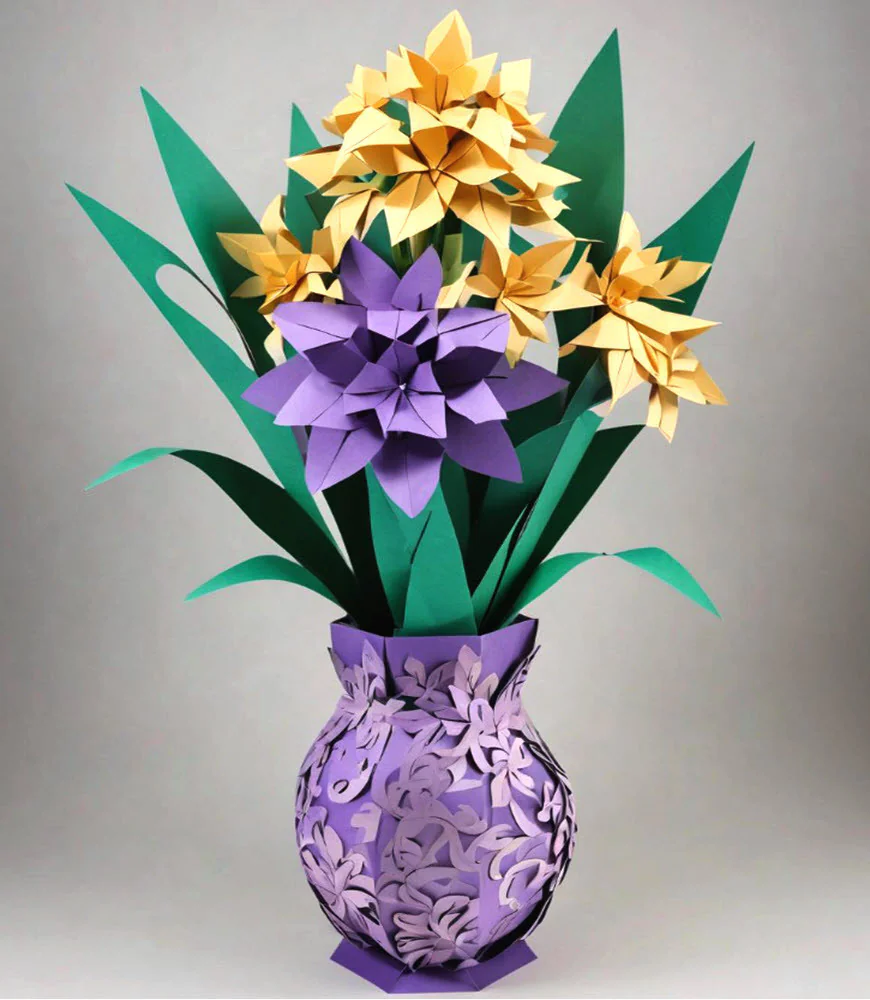 Folded Hyacinth in Vase