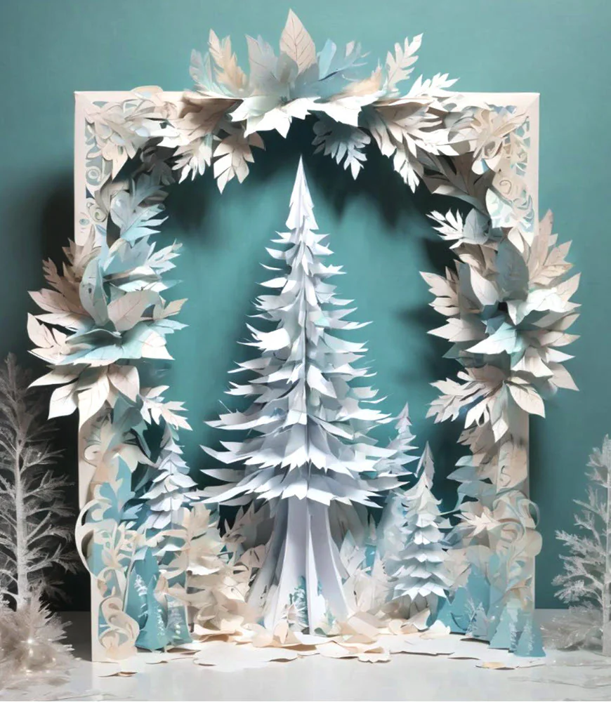 Paper Icicle Wreath
