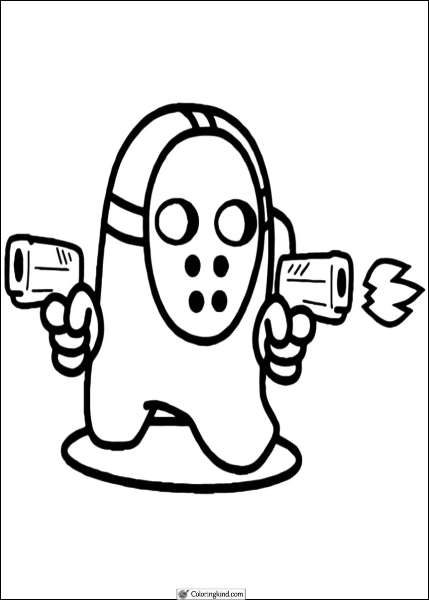 Crewmate with Gun in Outer Space