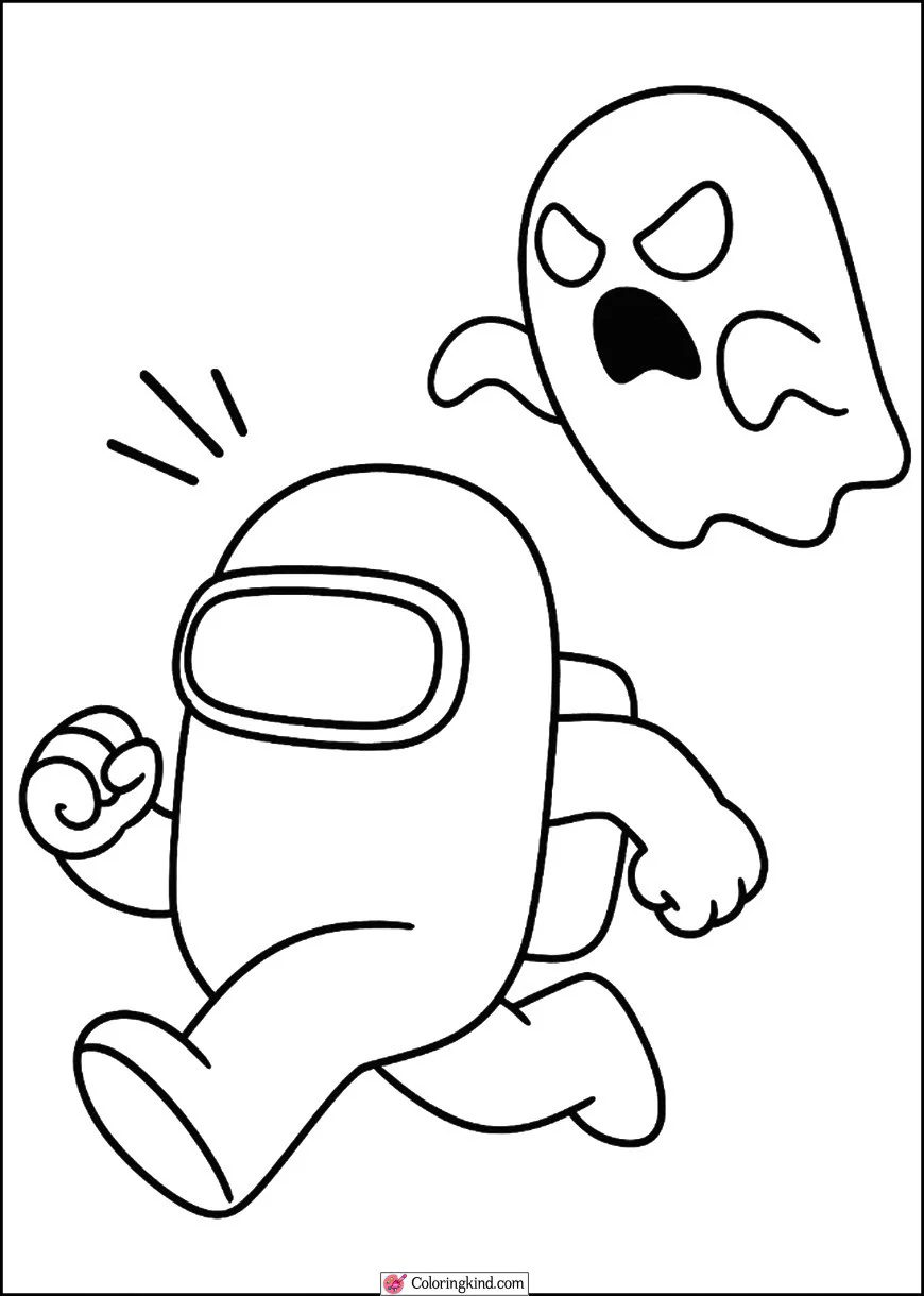 Among Us Running from a Ghost