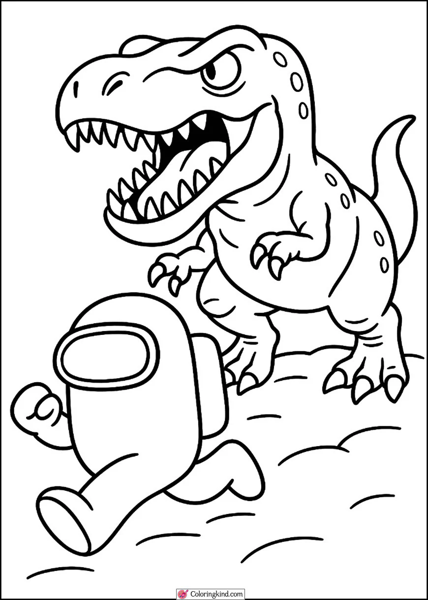 Crewmate Chased by T-Rex