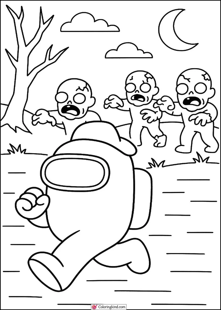 Crewmate Running from Zombies