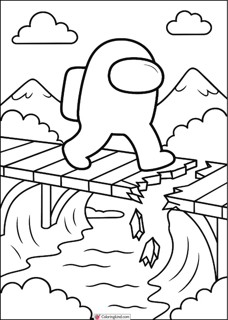 Crewmate Crossing a Broken Bridge