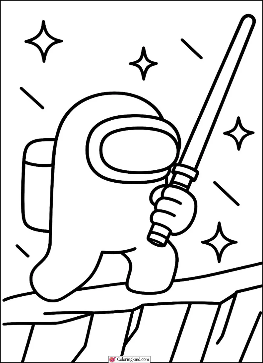 Crewmate with Laser Sword
