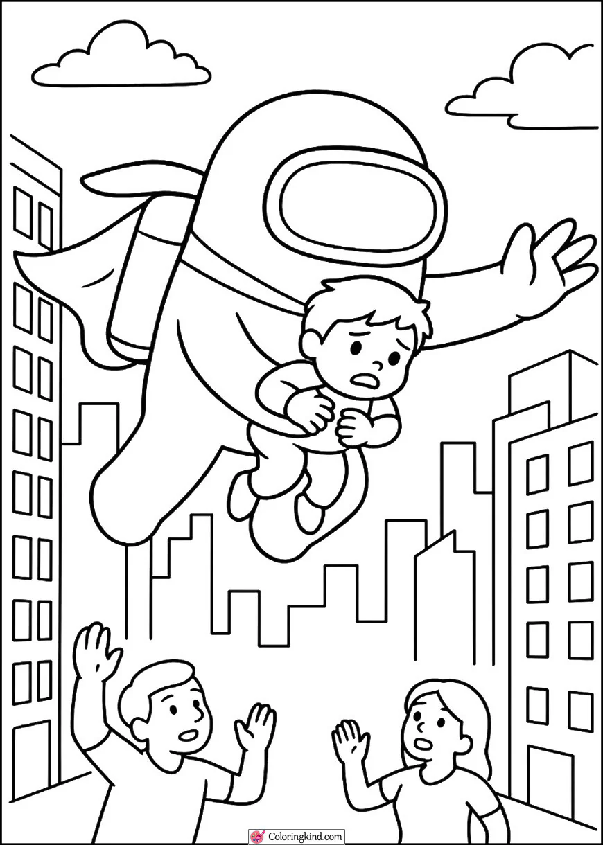 Crewmate Rescuing People in City