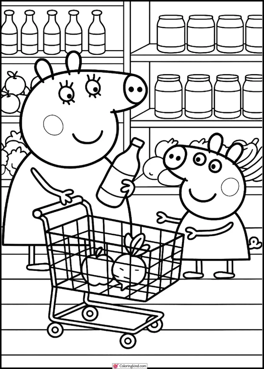 Peppa Pig Shopping with Mummy