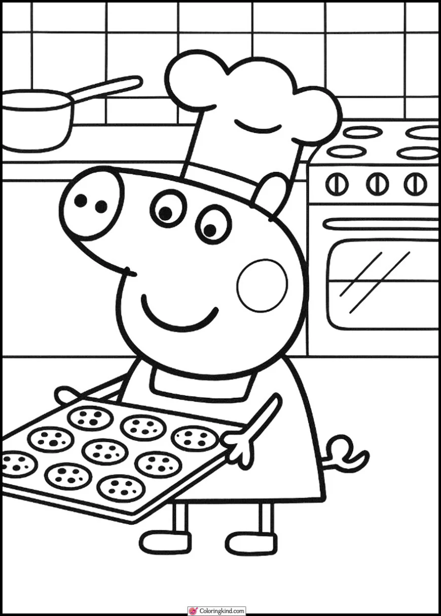 Peppa Pig Baking Cookies