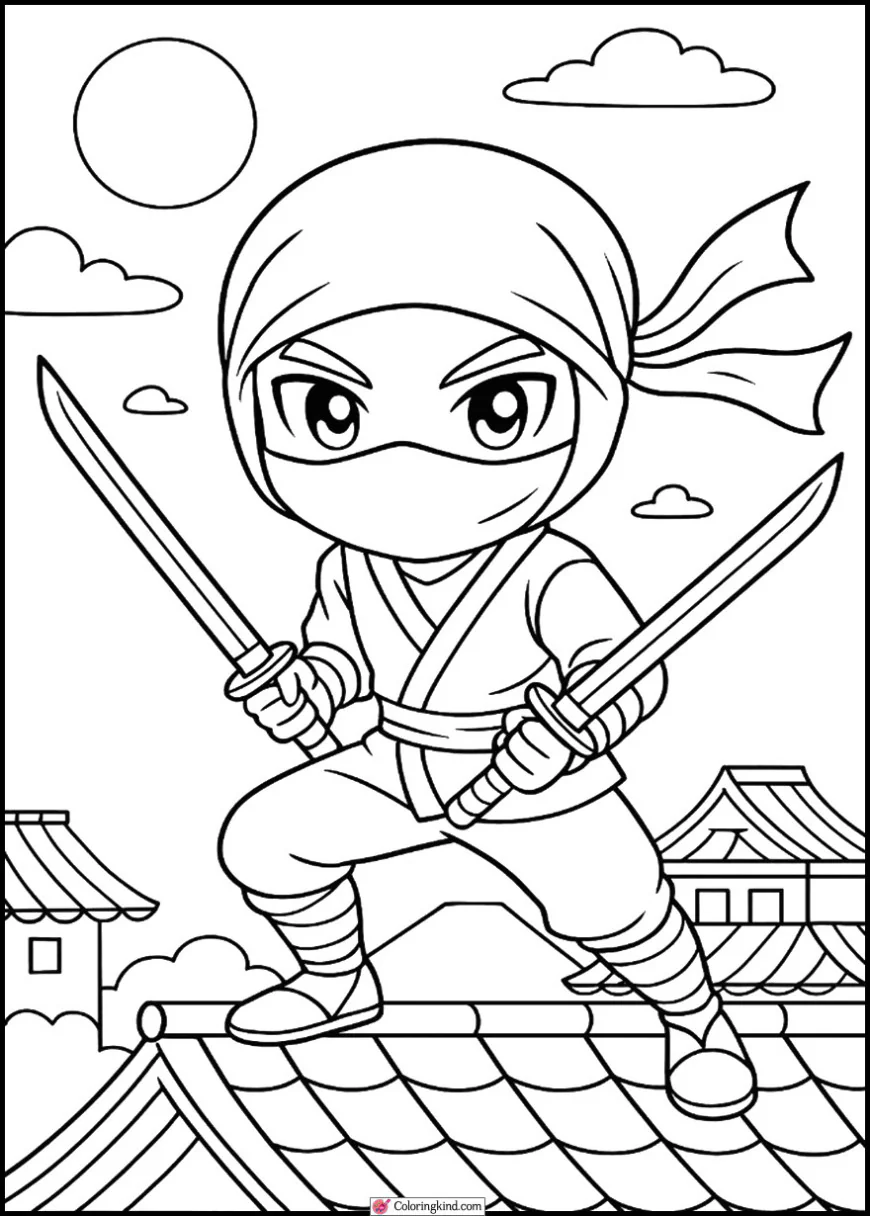 Ninja with Twin Swords