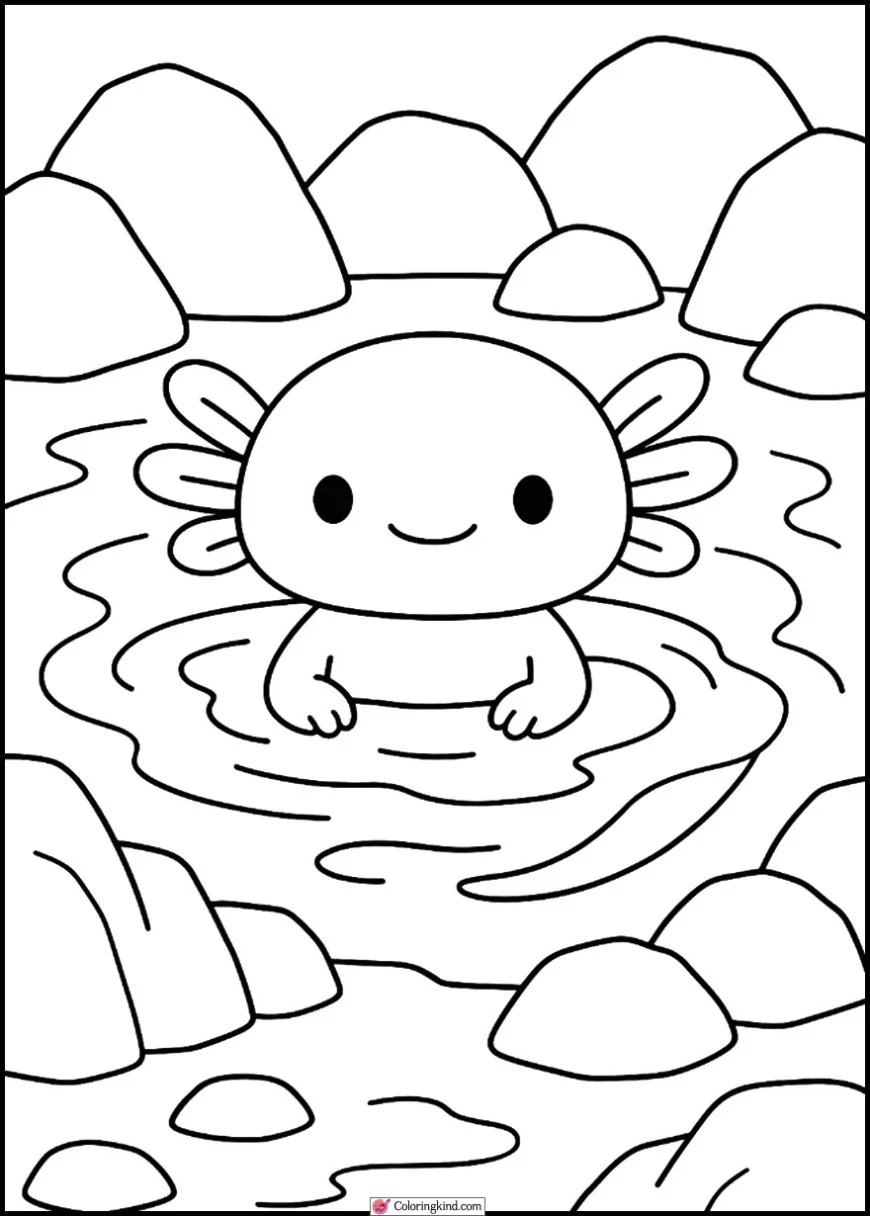 Axolotl in Hot Spring