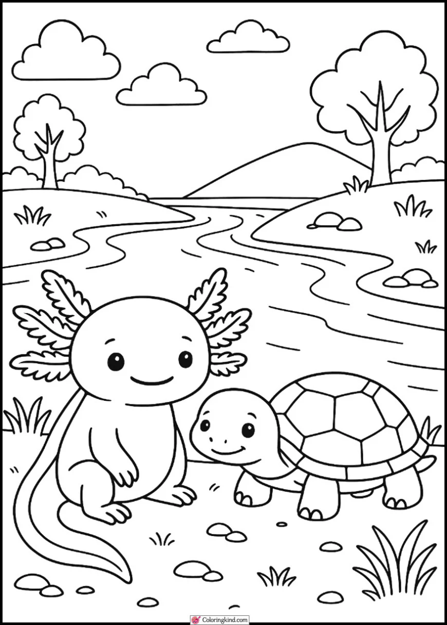 Axolotl and Turtle