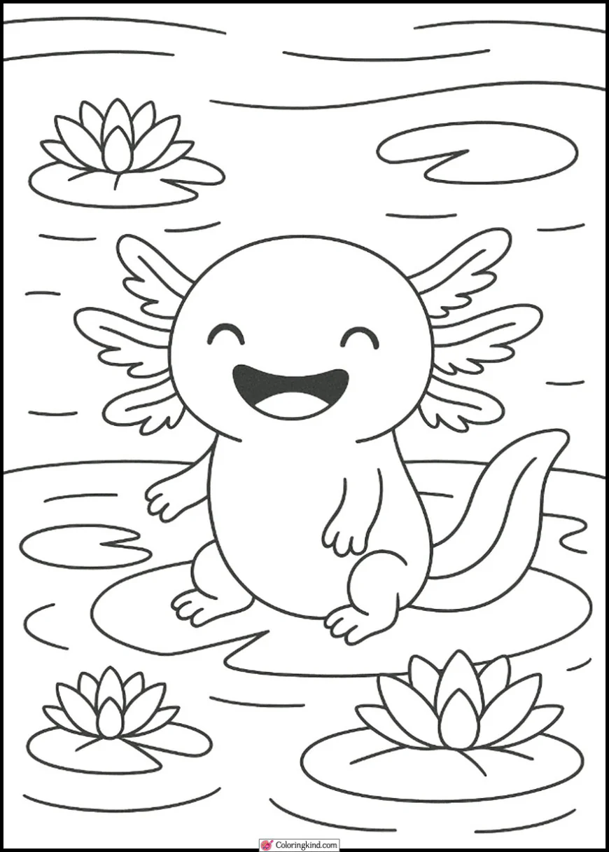 Happy Axolotl Smiling