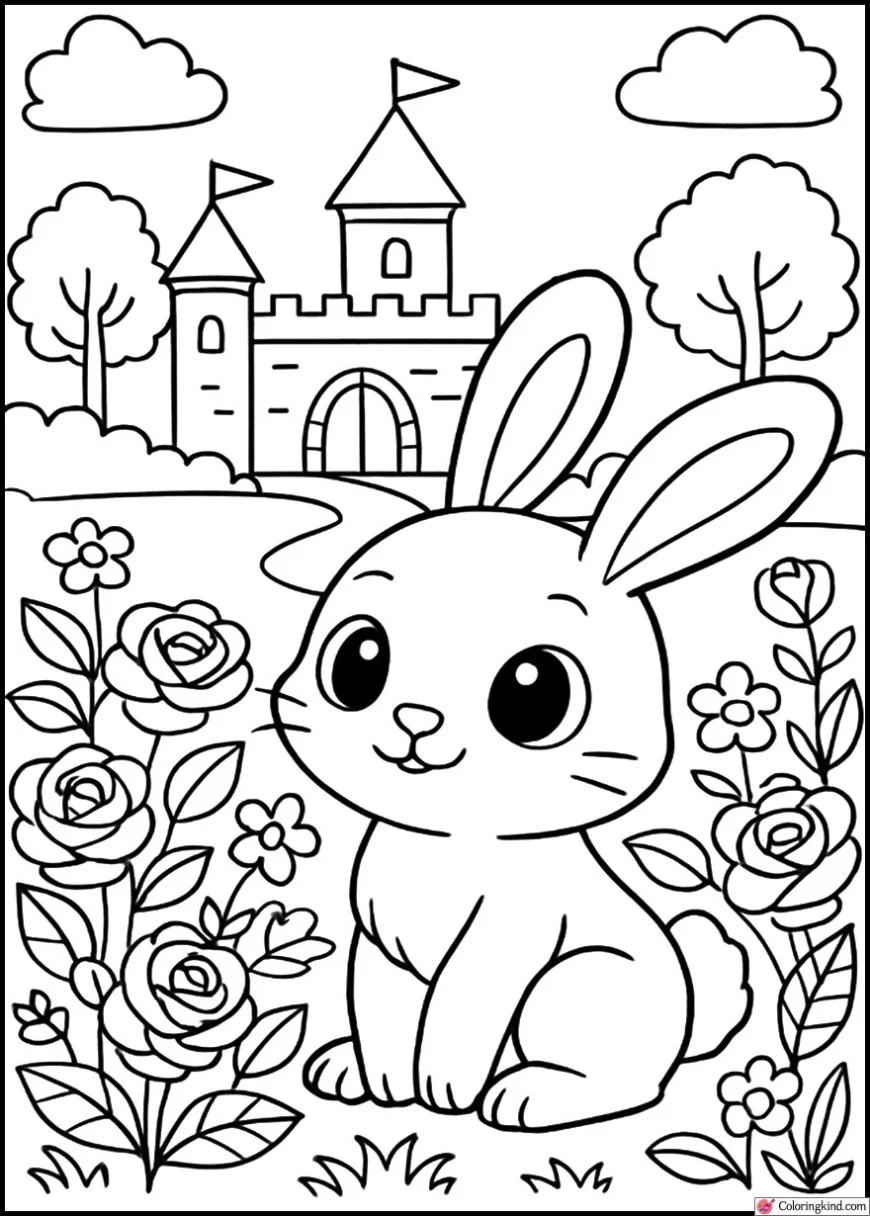 Bunny exploring a Castle Garden