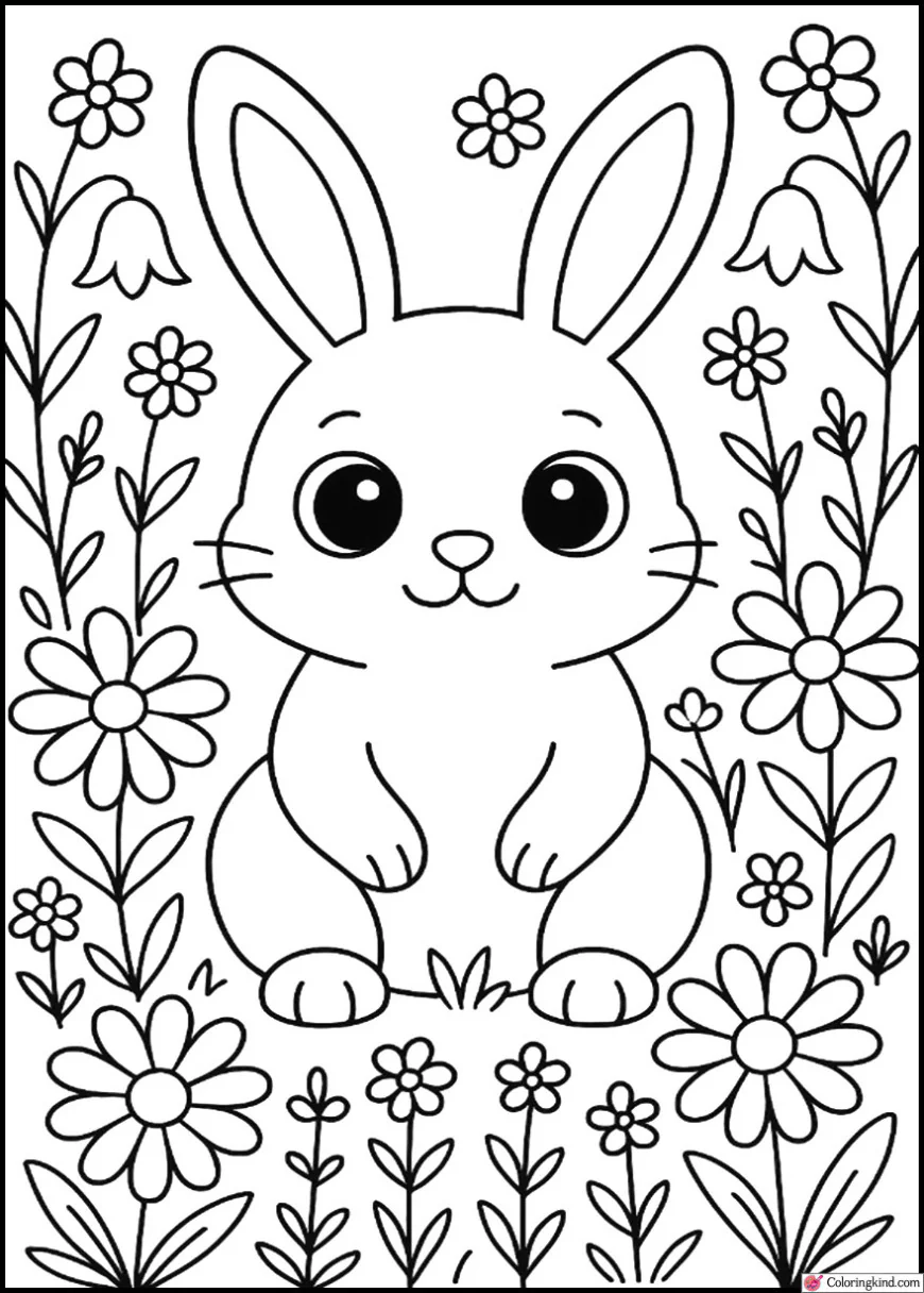 Bunny in a Wildflower Meadow
