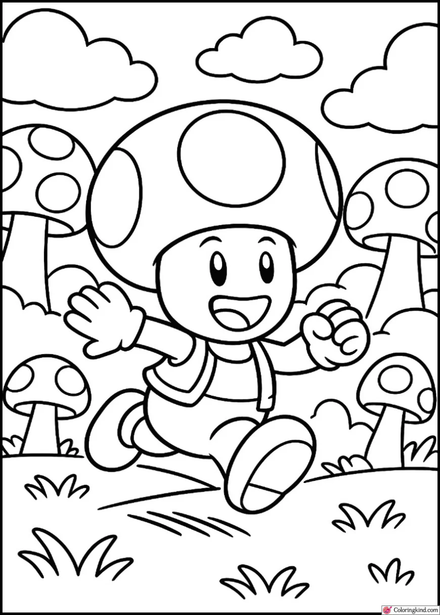 Toad Running Through the Mushroom Plains
