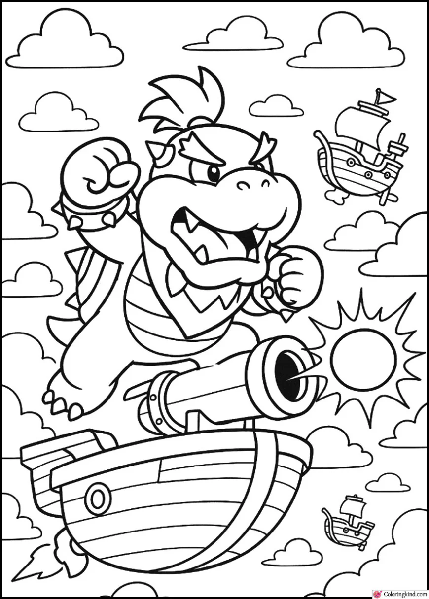 Bowser Jr. in the Flying Airship Battle