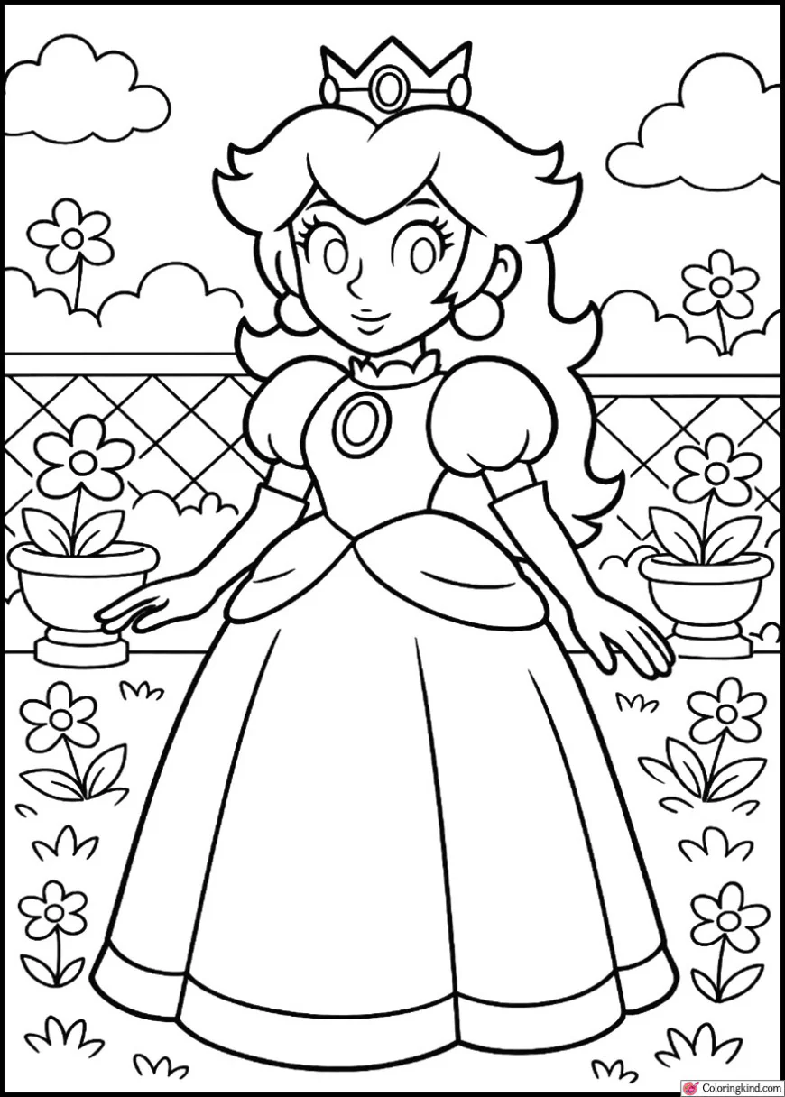 Princess Peach in Her Royal Garden