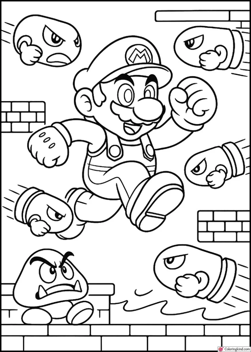 Mario Jumping Through the Bullet Bill Barrage