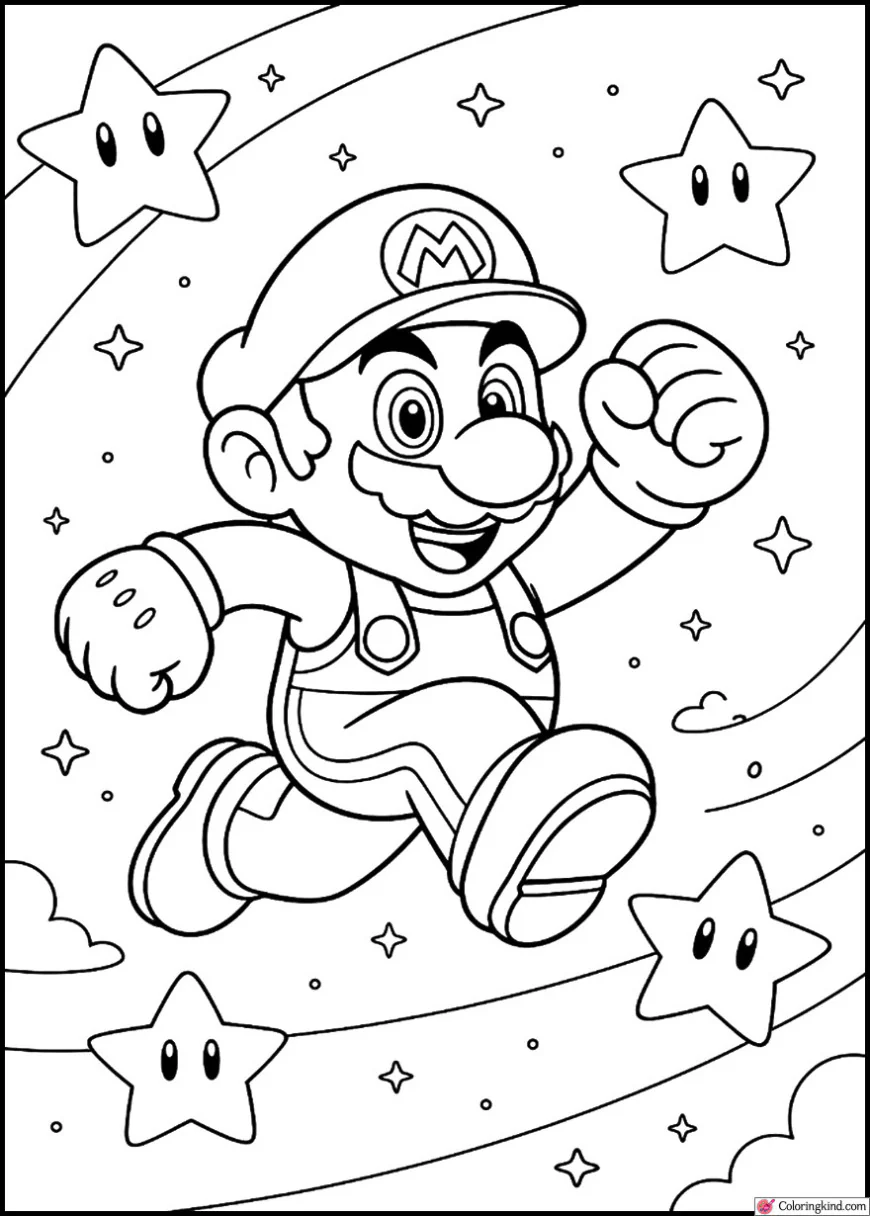 Mario in the Starry Sky Bonus Galaxy