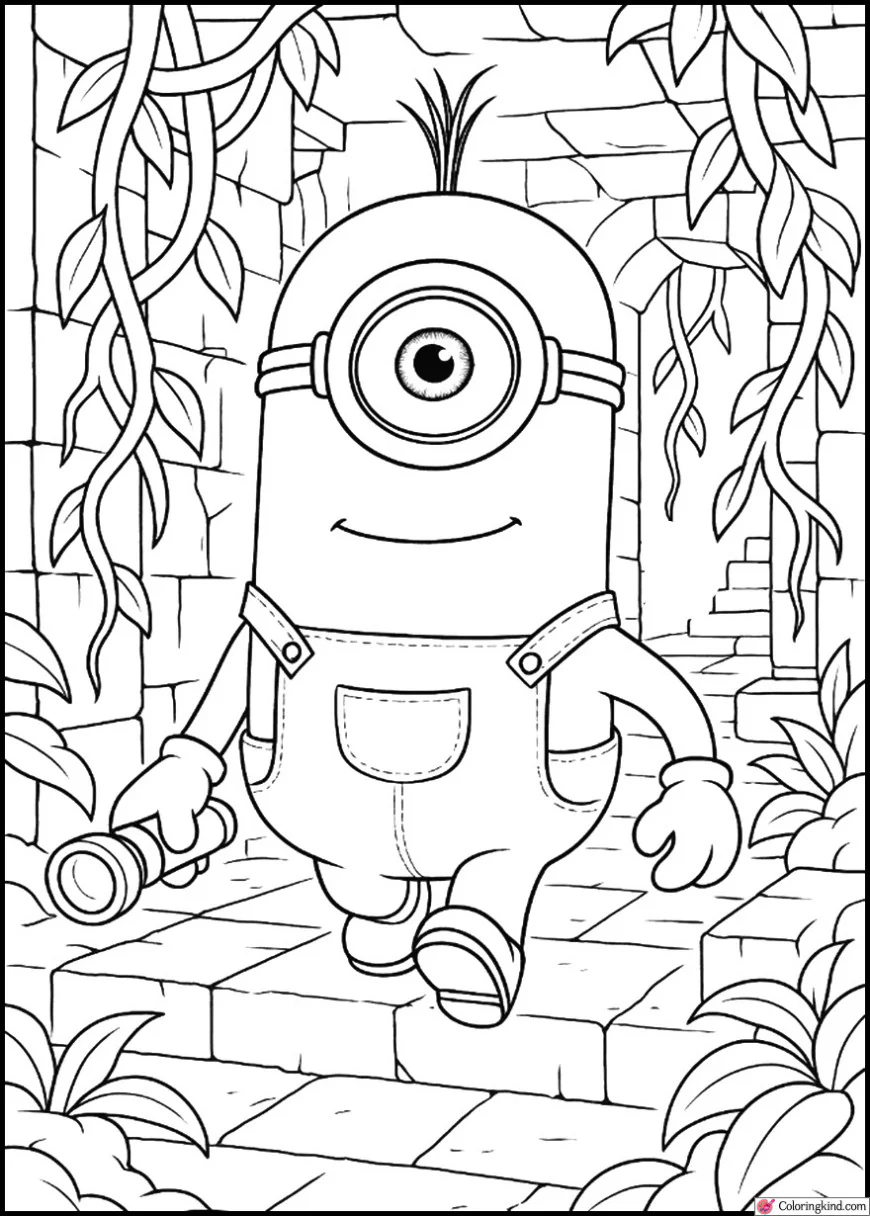 Kevin Exploring a Jungle Temple with Vines