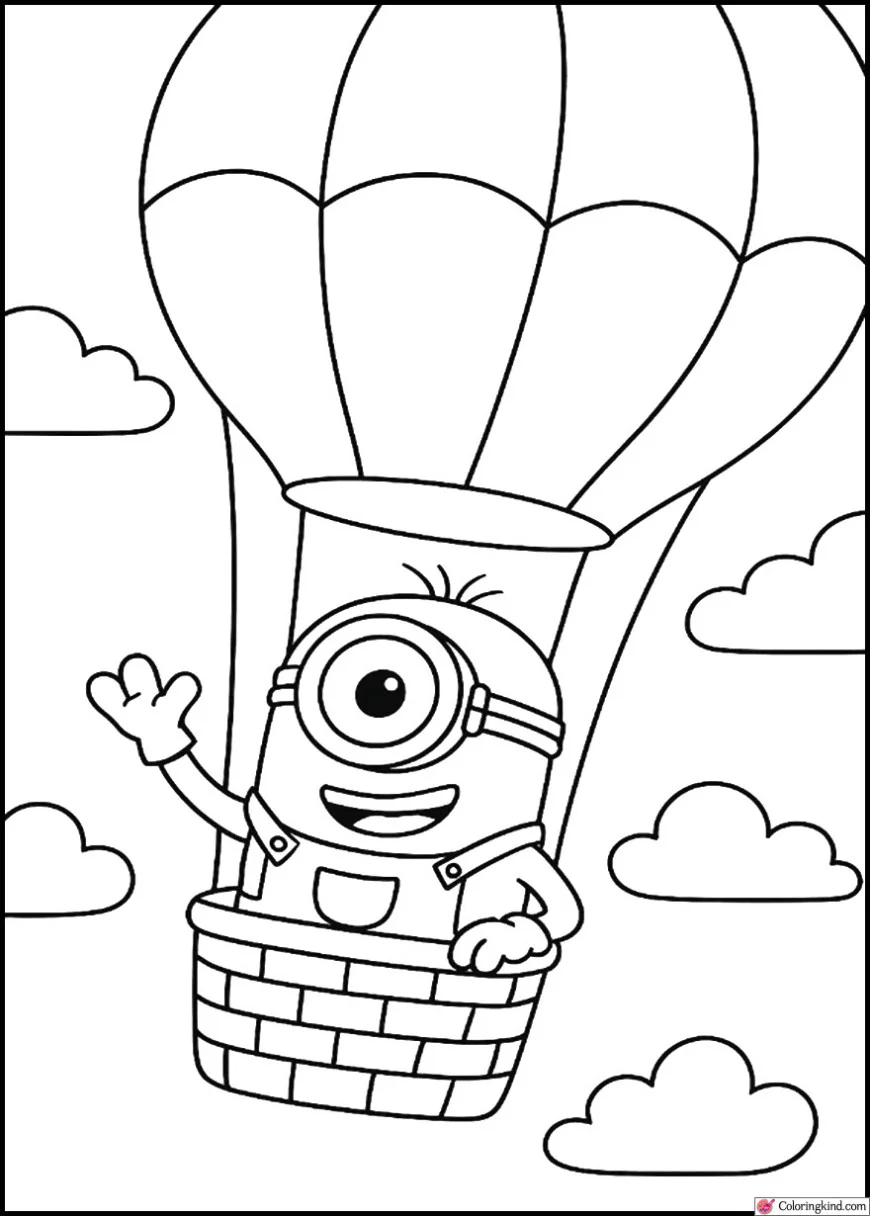 Carl Flying in a Hot Air Balloon