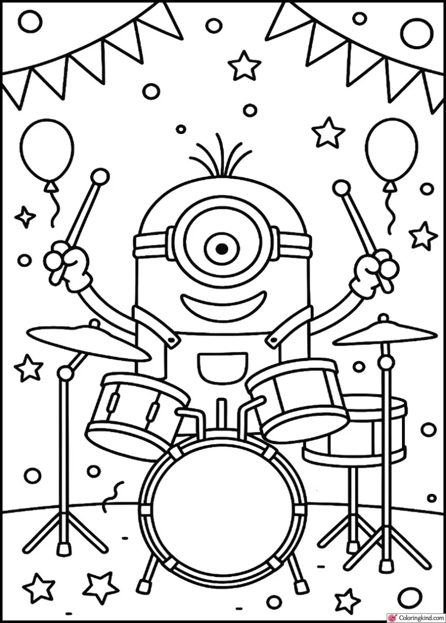 Phil Playing Drums at a Party