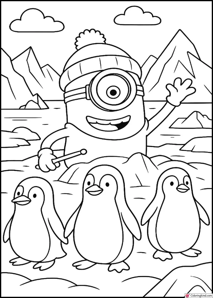 Jerry Playing with Penguins in Antarctica