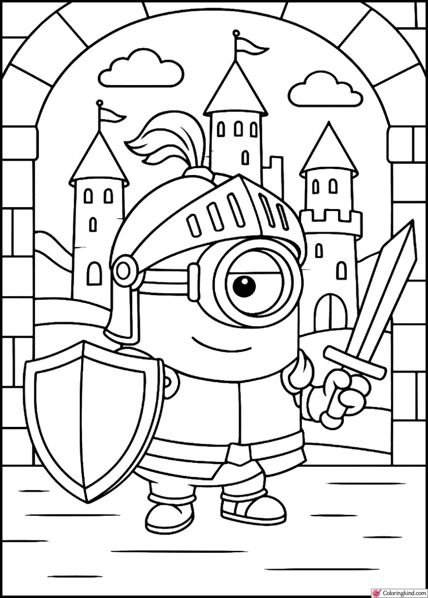 Dave Dressed as a Knight in a Castle