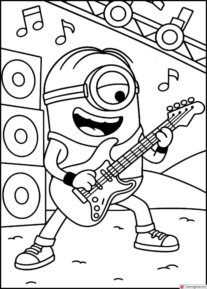 Stuart Playing Guitar in a Rock Band