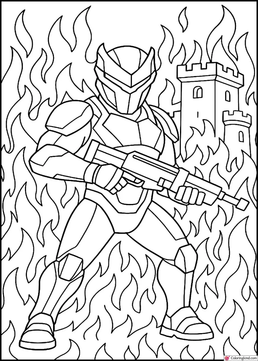 Omega Defending Fortress Surrounded by Fire