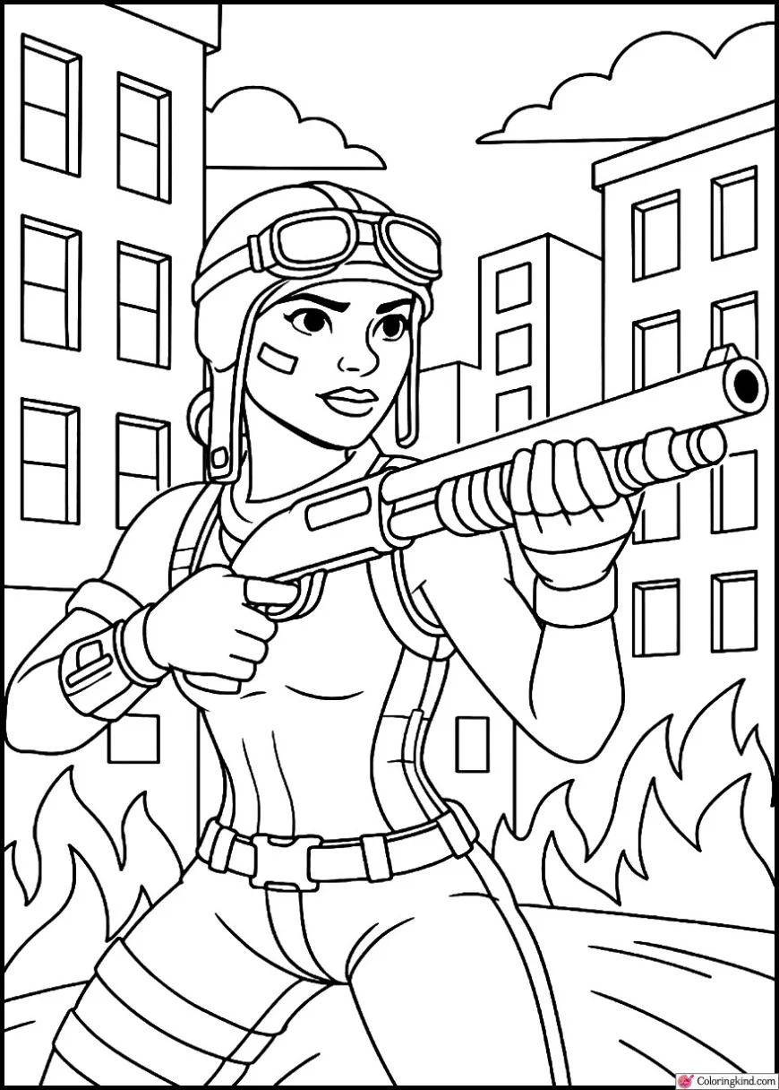 Renegade Raider With Shotgun in City Fight