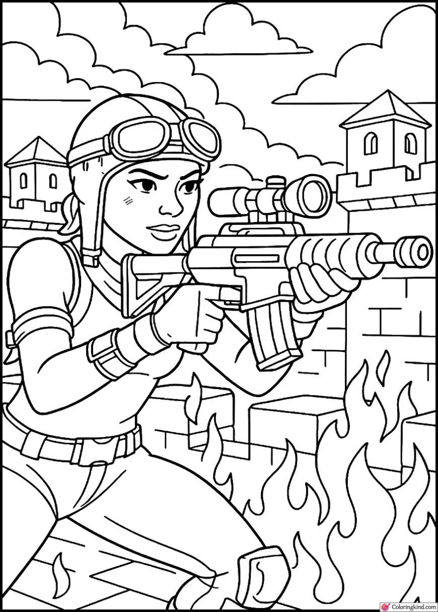 Renegade Raider Shooting From Fortress Wall