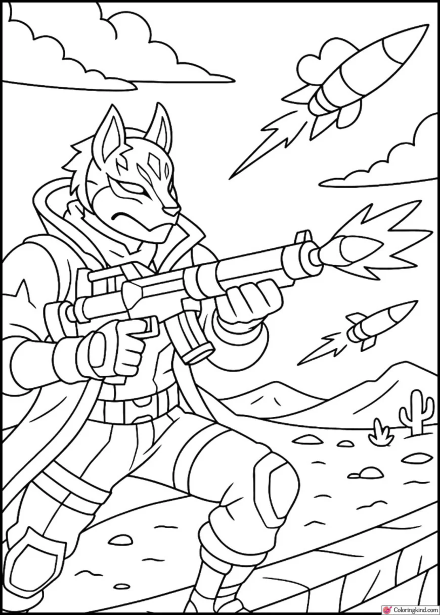 Drift Firing Rockets in Desert Combat