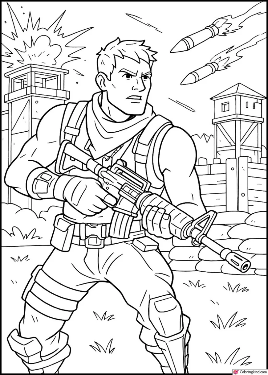 Jonesy Defending a Base Under Attack
