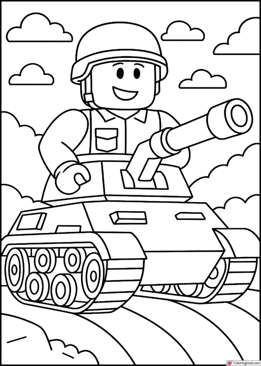 Roblox Soldier Driving a Tank