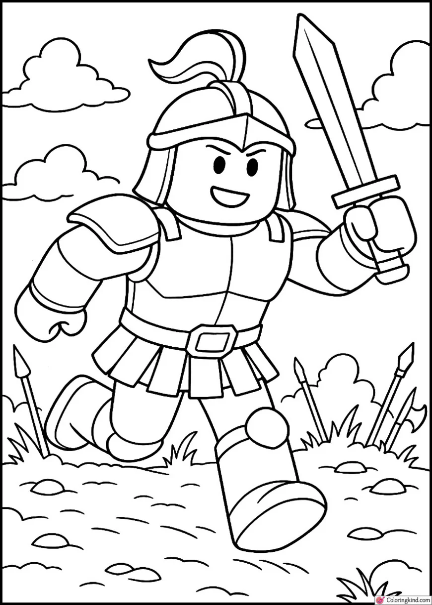 Roblox Warrior Running Through Battlefield