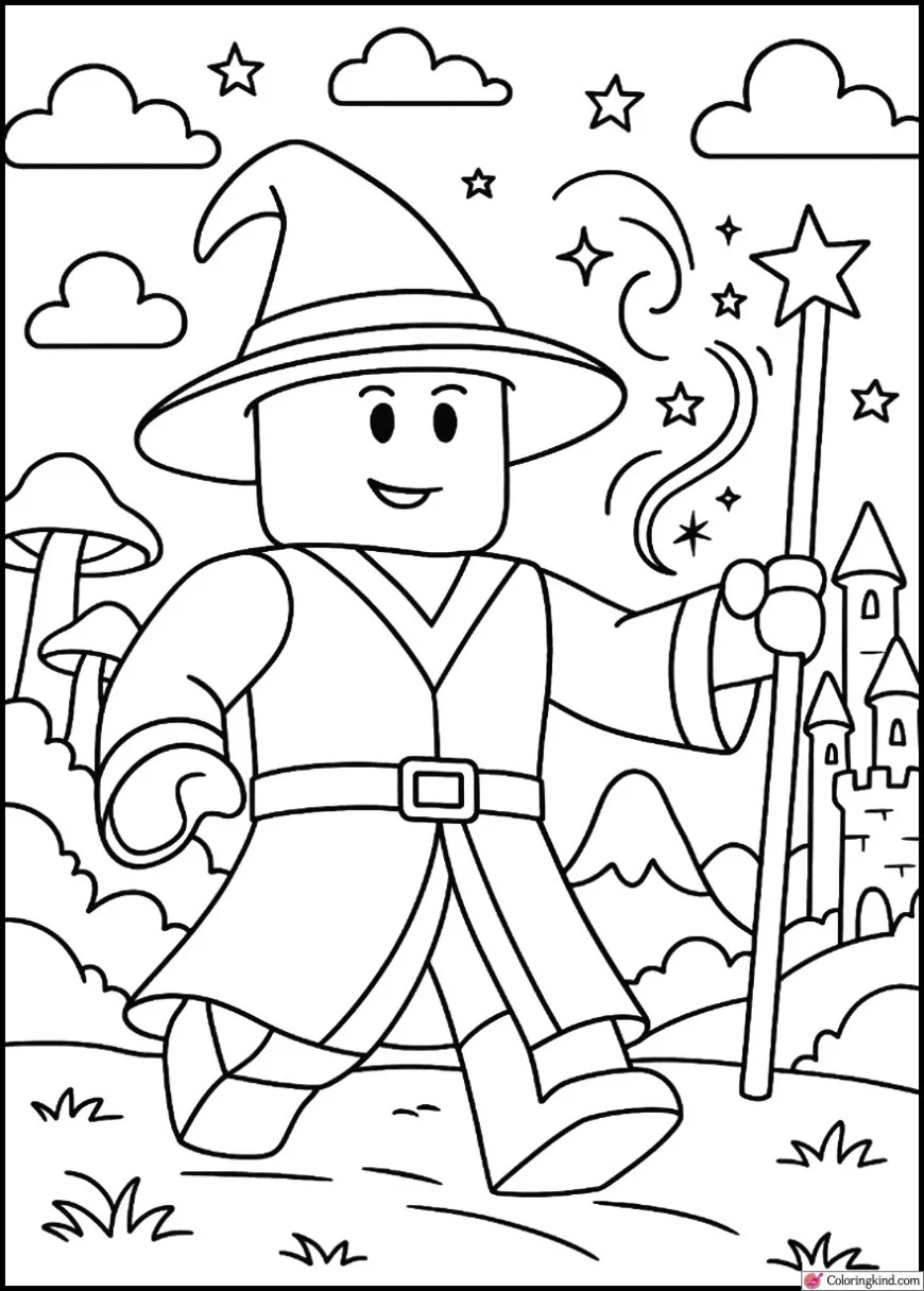 Roblox Wizard Casting Spells in Magic Land
