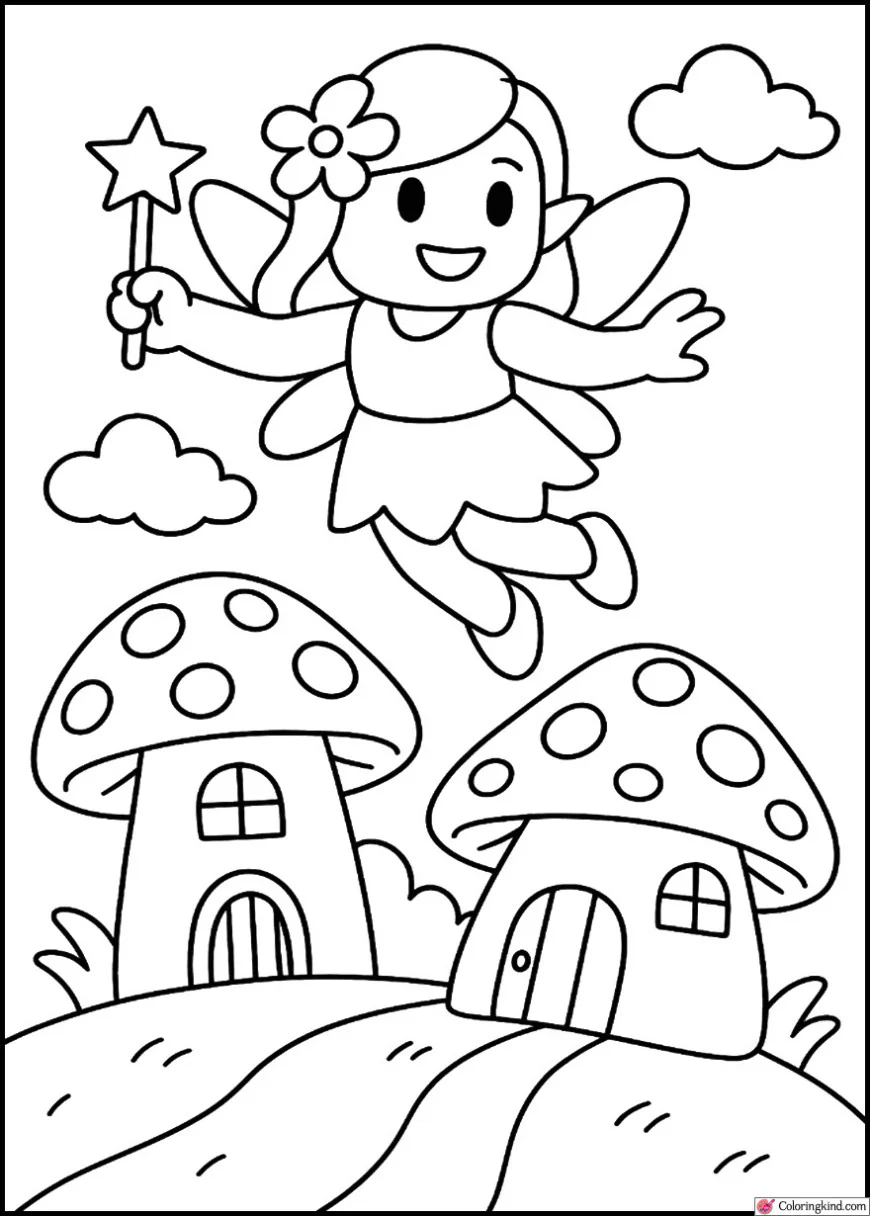 Roblox Fairy Flying Above Mushroom Houses