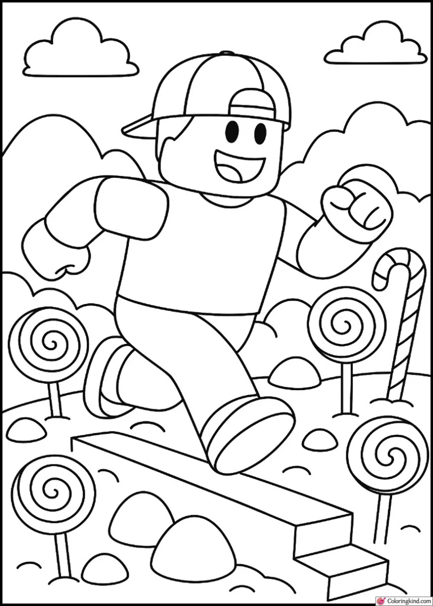Roblox Avatar Running Through Candy Obby