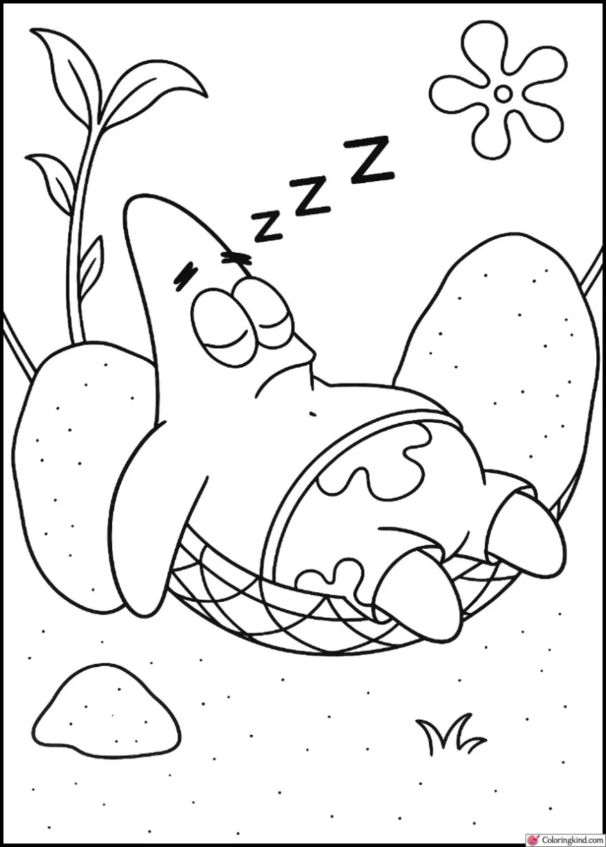 Patrick Sleeping on a Rock Hammock