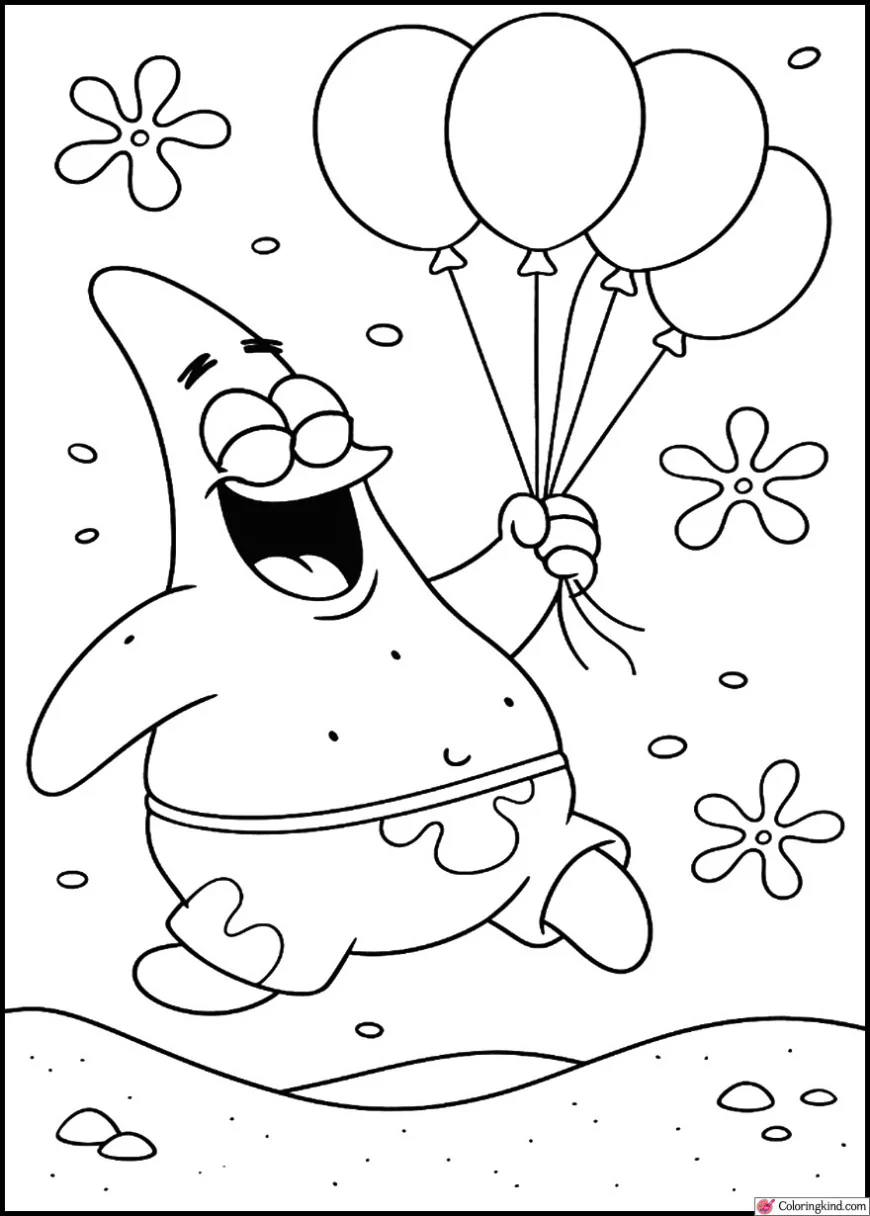 Patrick Holding Balloons Underwater