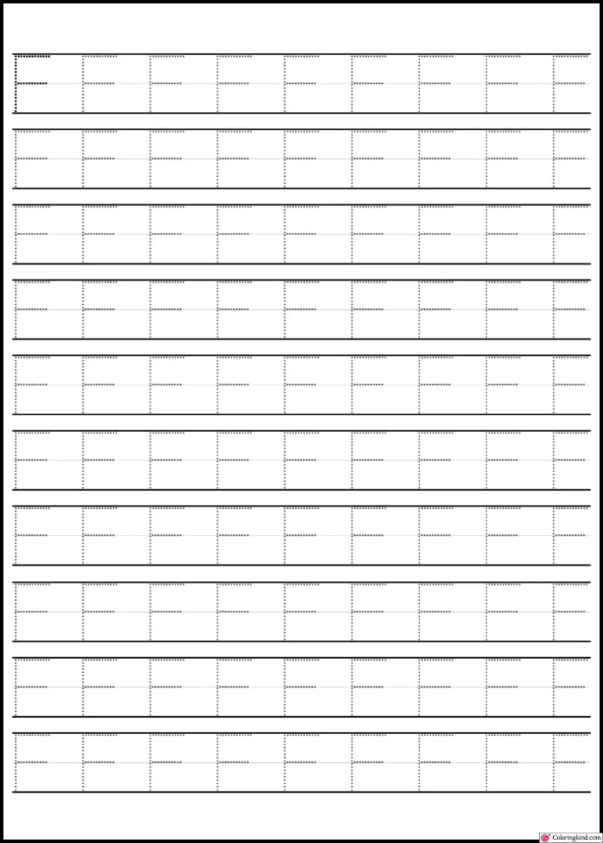 "E and F" - Alphabet Letter Tracing