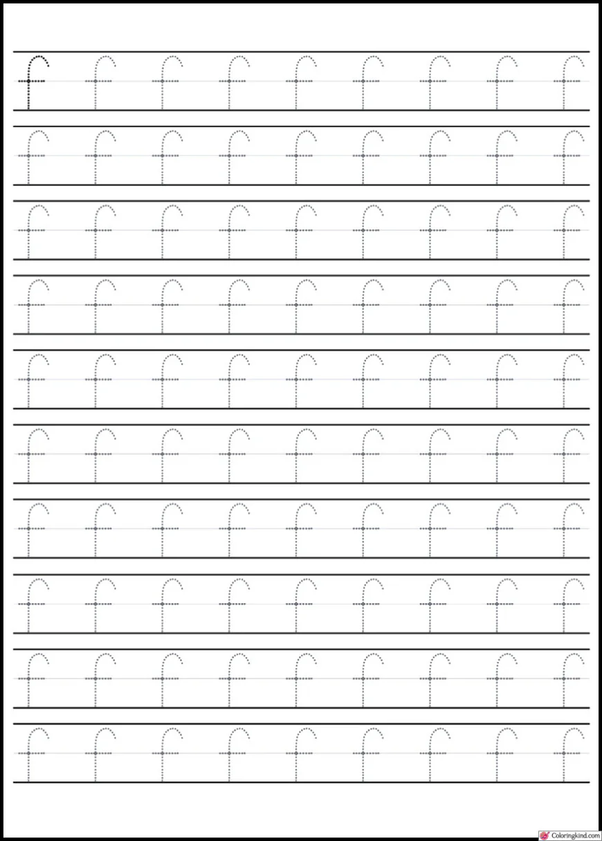 "E and F" - Alphabet Letter Tracing