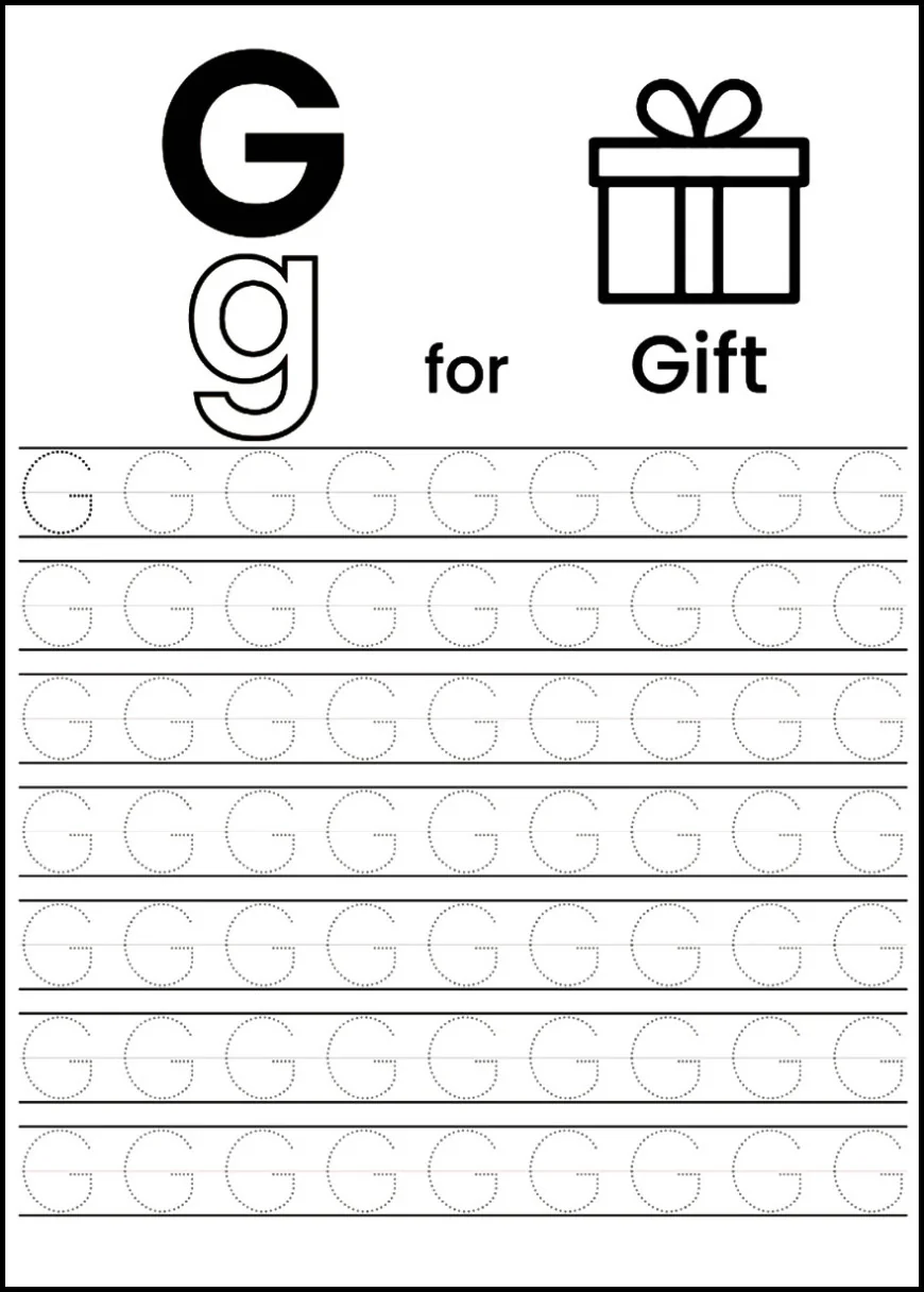 G - H Letter Tracing Worksheets
