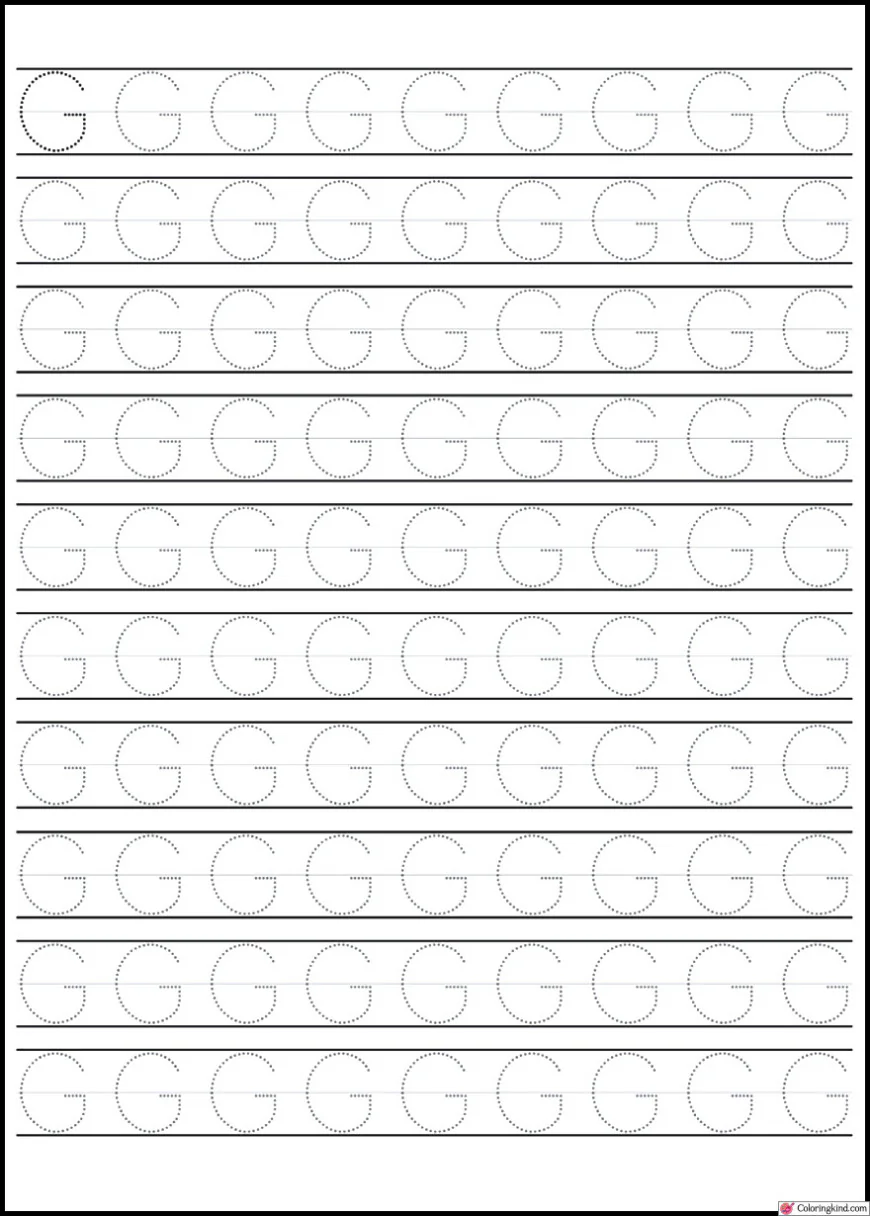 G - H Letter Tracing Worksheets