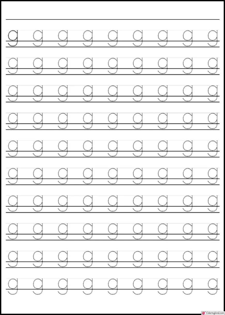 G - H Letter Tracing Worksheets
