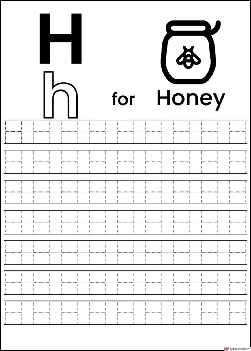 G - H Letter Tracing Worksheets