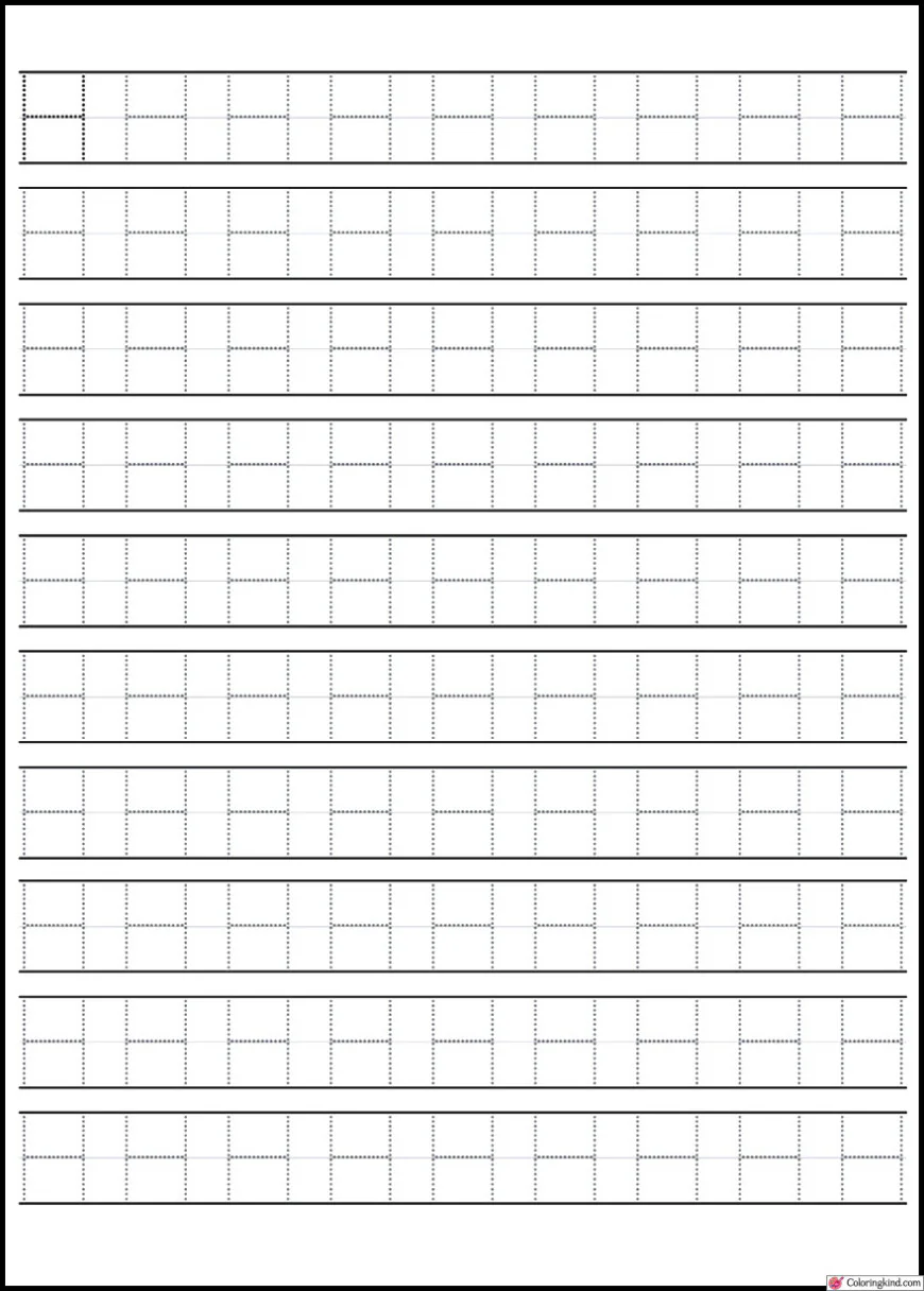 G - H Letter Tracing Worksheets