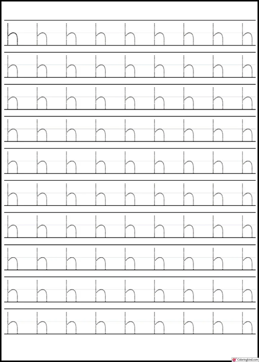 G - H Letter Tracing Worksheets