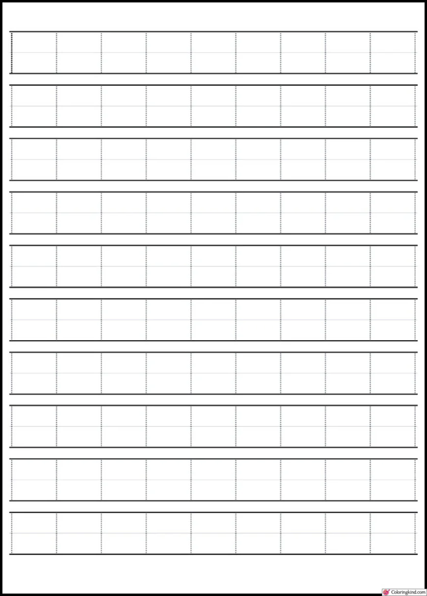 I - J Letter Tracing Worksheets