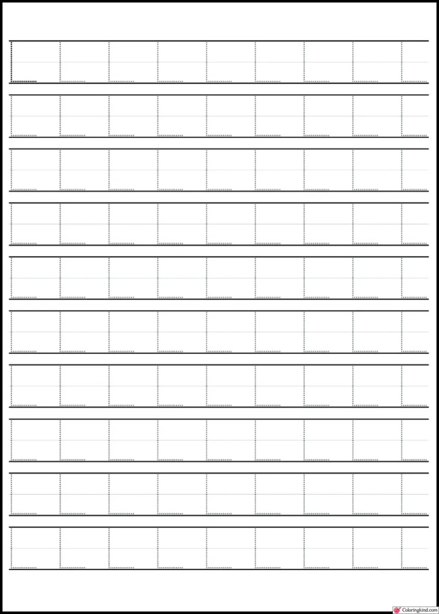 K - L Letter Tracing Worksheets